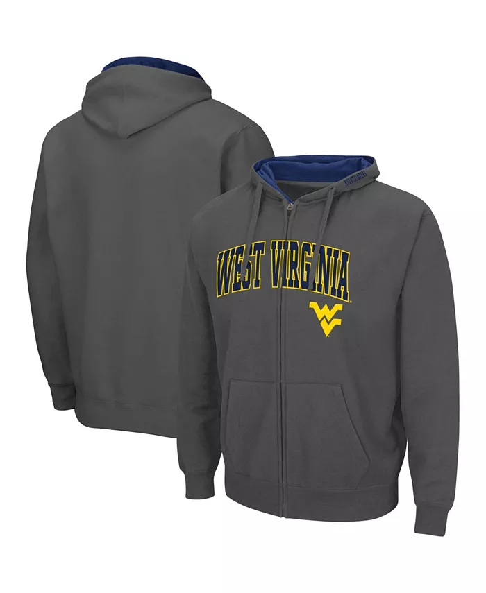 

Мужская толстовка West Virginia Mountaineers Arch and Logo 3.0 с молнией Colosseum, серый
