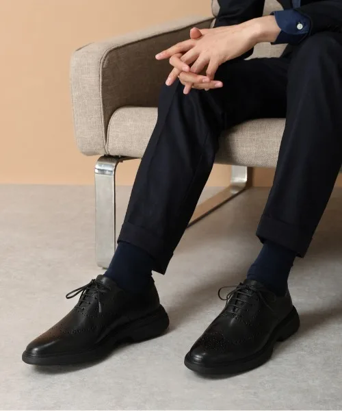 Мужские оксфорды из натуральной кожи Original Grand City Spectator Wingtip COLE HAAN черные — фото 3