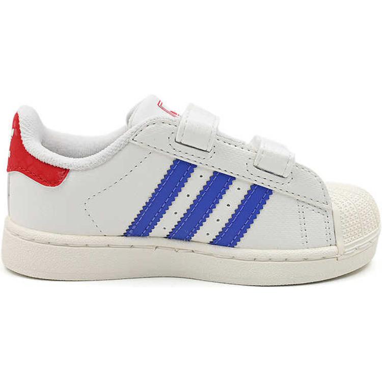 Кроссовки Superstar Low Top для малышей Adidas Originals, белый/синий — фото 2