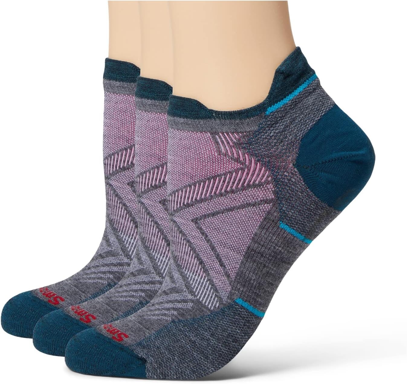 

Носки Run Zero Cushion с низкой лодыжкой, 3 пары Smartwool, цвет Medium Gray