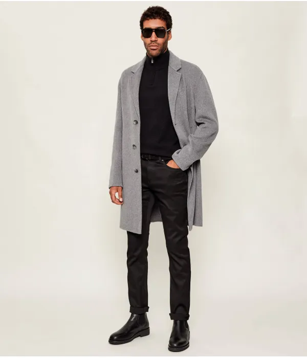 Шерстяной свитер h-hemarlo Regular fit Boss, черный — фото 2