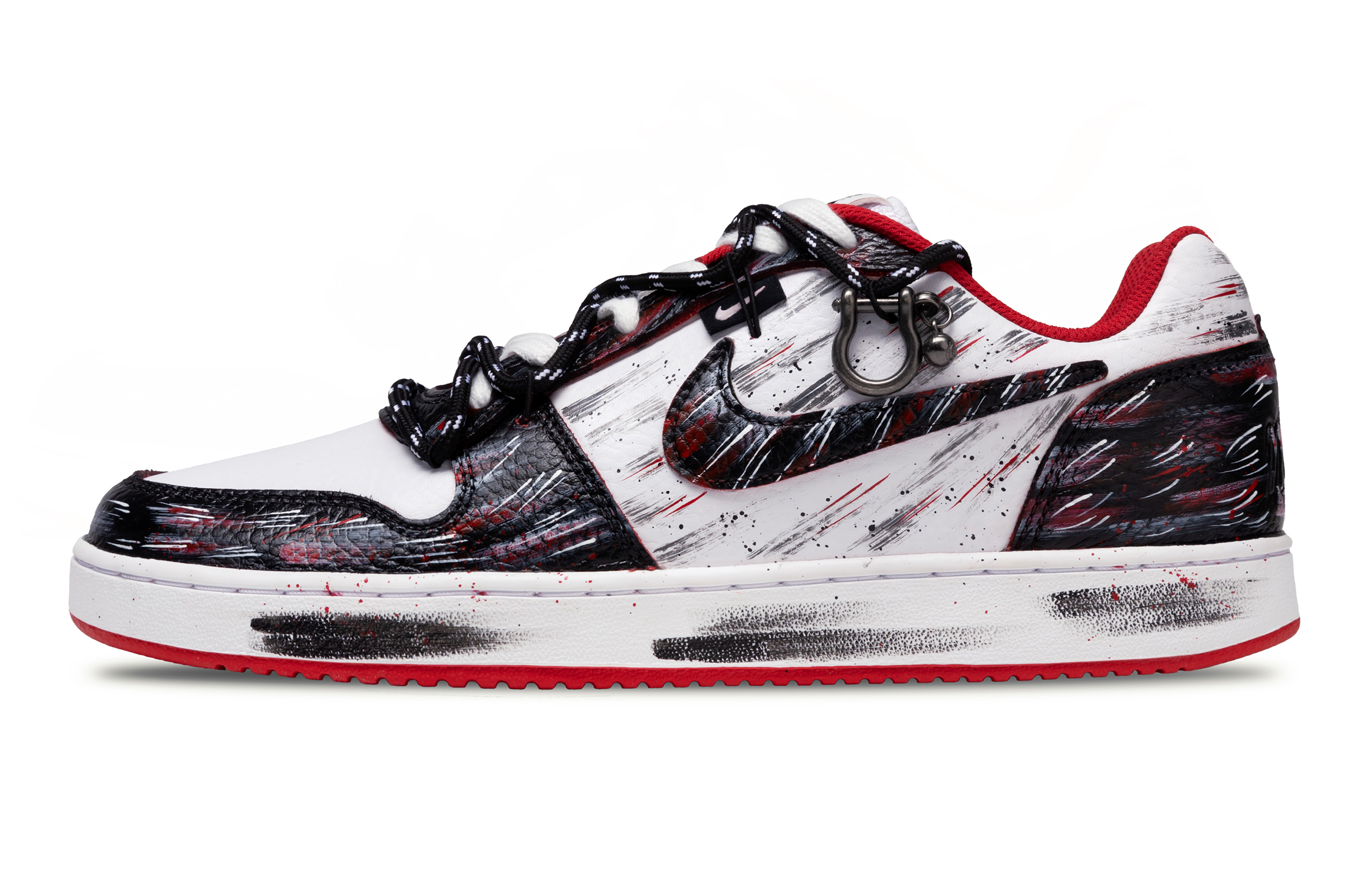 

Nike Низкие противоскользящие кроссовки для скейтбординга EBERNON Crimson Moon, мужские, черные, красные, белые
