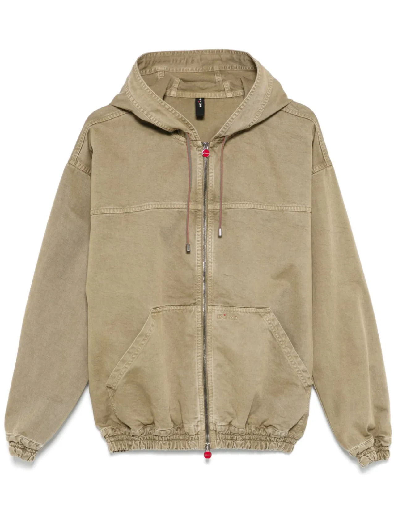 

Kiton куртка с капюшоном, зеленый