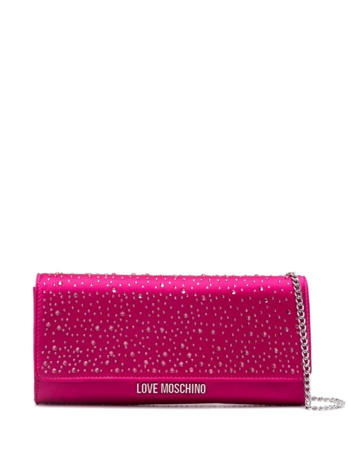 

Love Moschino клатч с логотипом, розовый