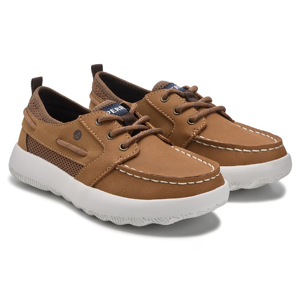 

Детская туфля боутфин для лодок (маленький/большой ребенок) Sperry, tan