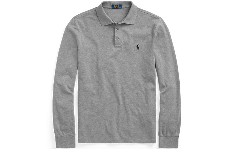 

Серая поло для мужчин Polo Ralph Lauren, серый