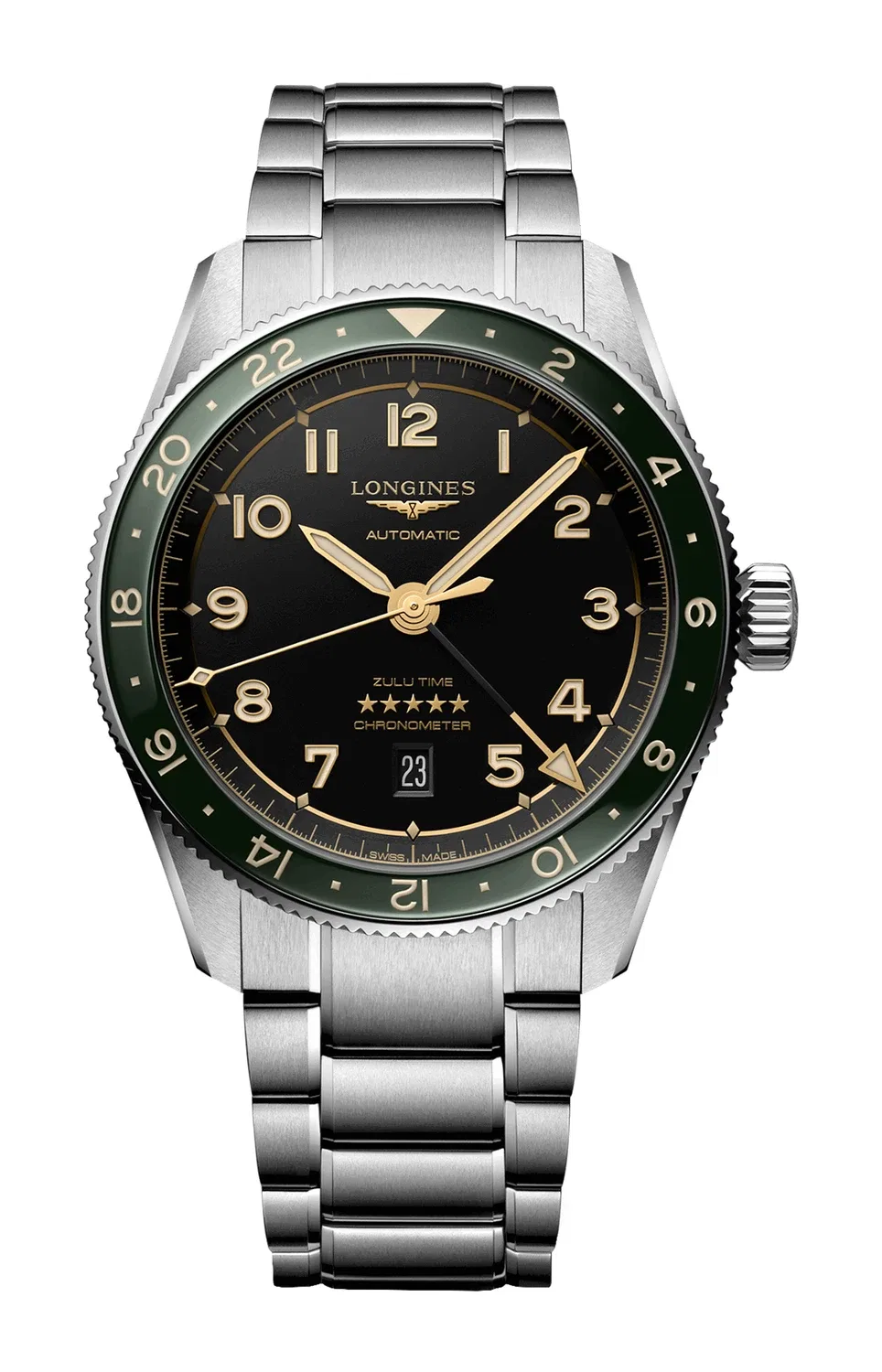 LONGINES SPIRIT ZULU TIME 39 ММ - L3.802.4.63.6, золотой