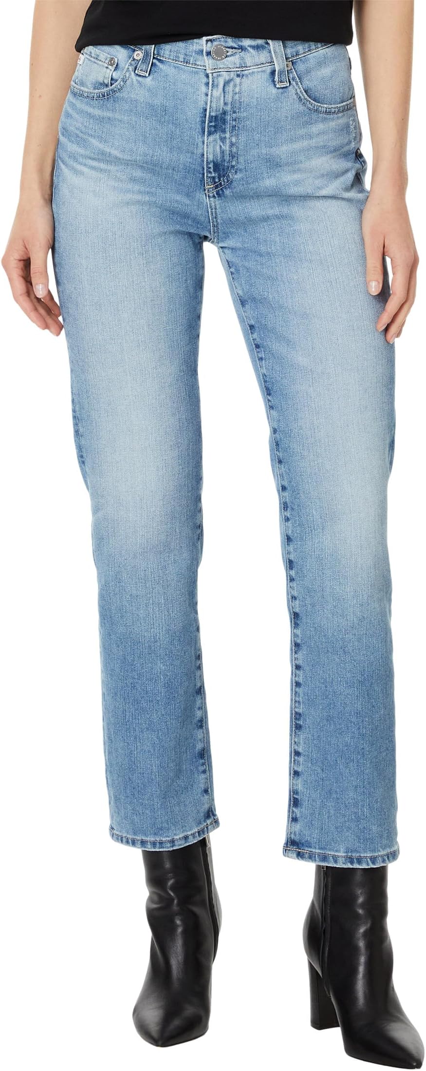 

Джинсы AG Jeans Saige High Rise Straight Crop Jean, цвет 22 Years Wilshire
