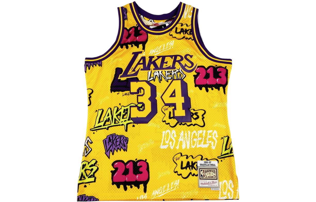 

Майка Mitchell & Ness 'LA Lakers 1996 Shaquille O'Neal' Slap Sticker Swingman Mitchell Ness, желтый