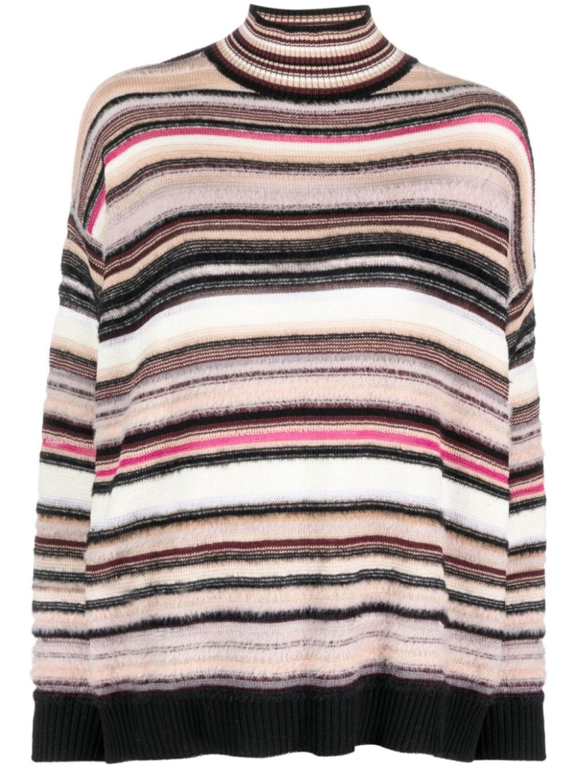 

Missoni полосатый джемпер в технике кроше, черный