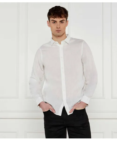 

Льняная рубашка Regular fit Armani Exchange, белый