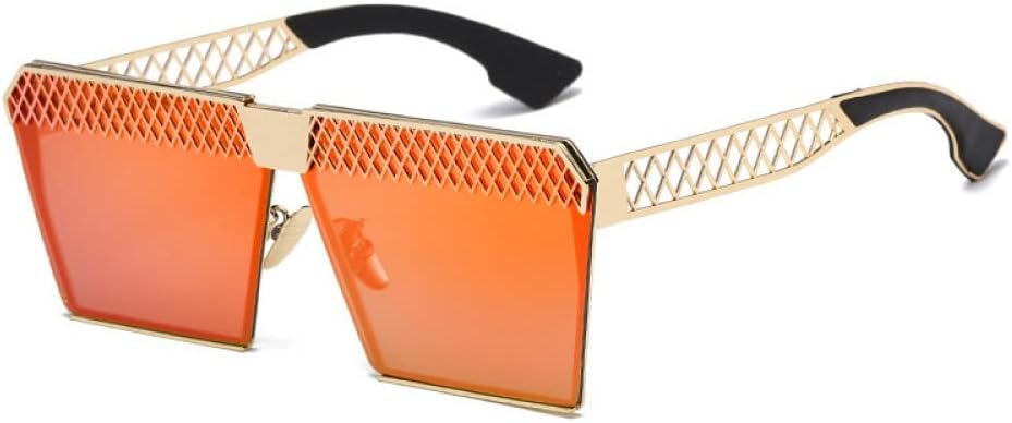 

Большие солнцезащитные очки для женщин и мужчин в стиле ретро, ​​для вождения автомобиля, защита от ультрафиолета UV400, металлические солнцезащитные очки LANGSER, Gold Orange