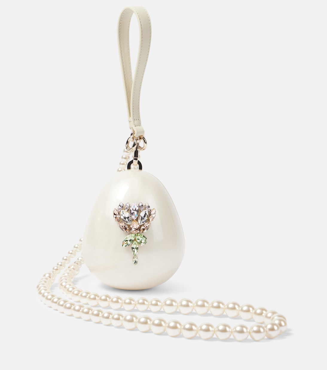 

Клатч Egg Micro с декоративными элементами Simone Rocha, Pearl/Pink Multi