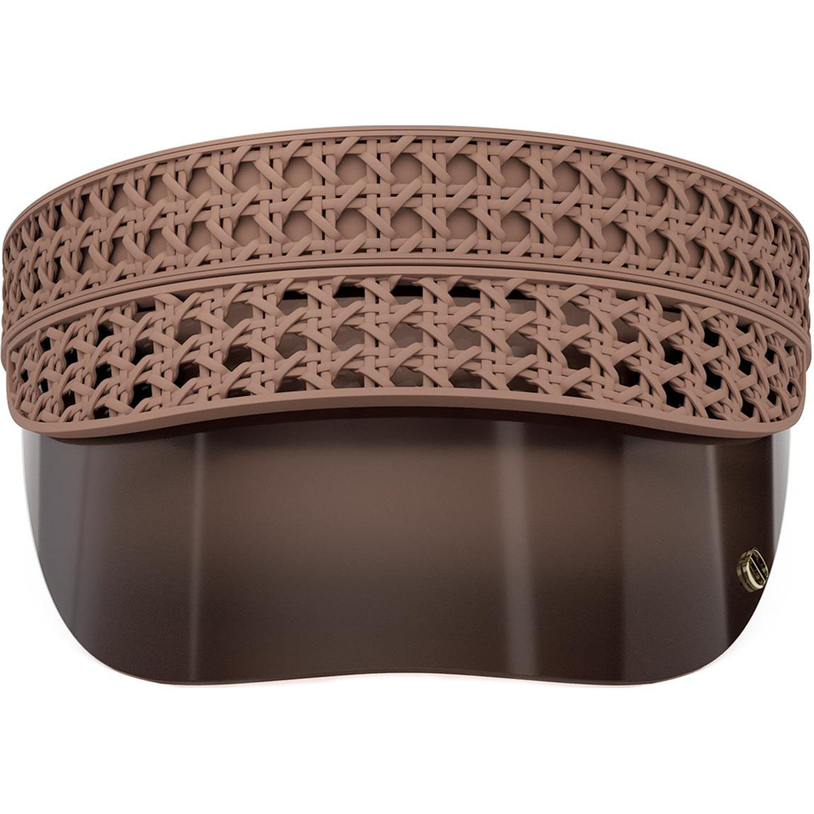 DIOR Женская коричневая панама из полиамида и смолы с защитой от солнца, Brown — фото 2