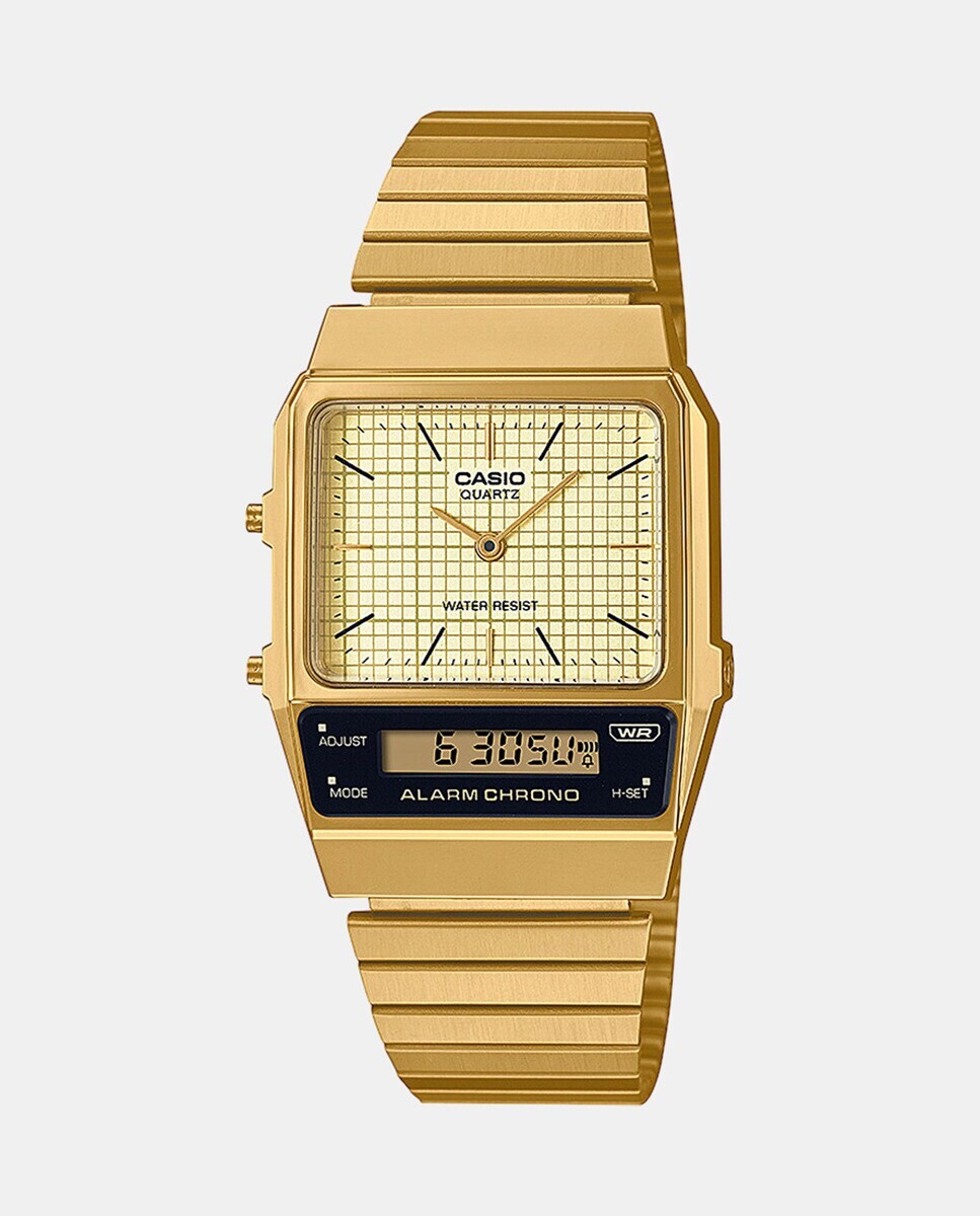 

Casio Vintage New Combi AQ-800EG-9AEF Мужские часы из золотой стали Casio, золотой