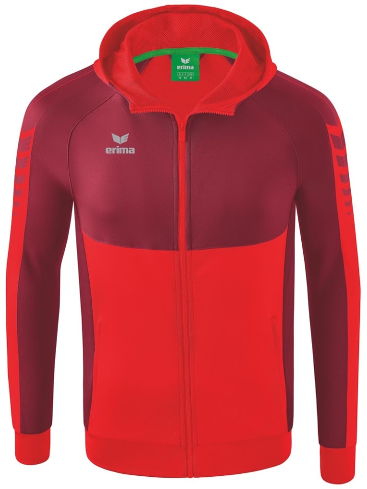 

Спортивная куртка Six Wings Trainingsjacke Mit Kapuze erima, красный
