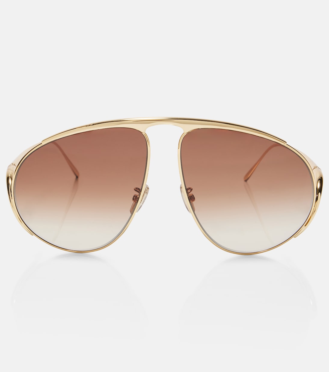 

Авиаторские солнцезащитные очки Hillock Loewe, Shiny Gold/Gradient Brown