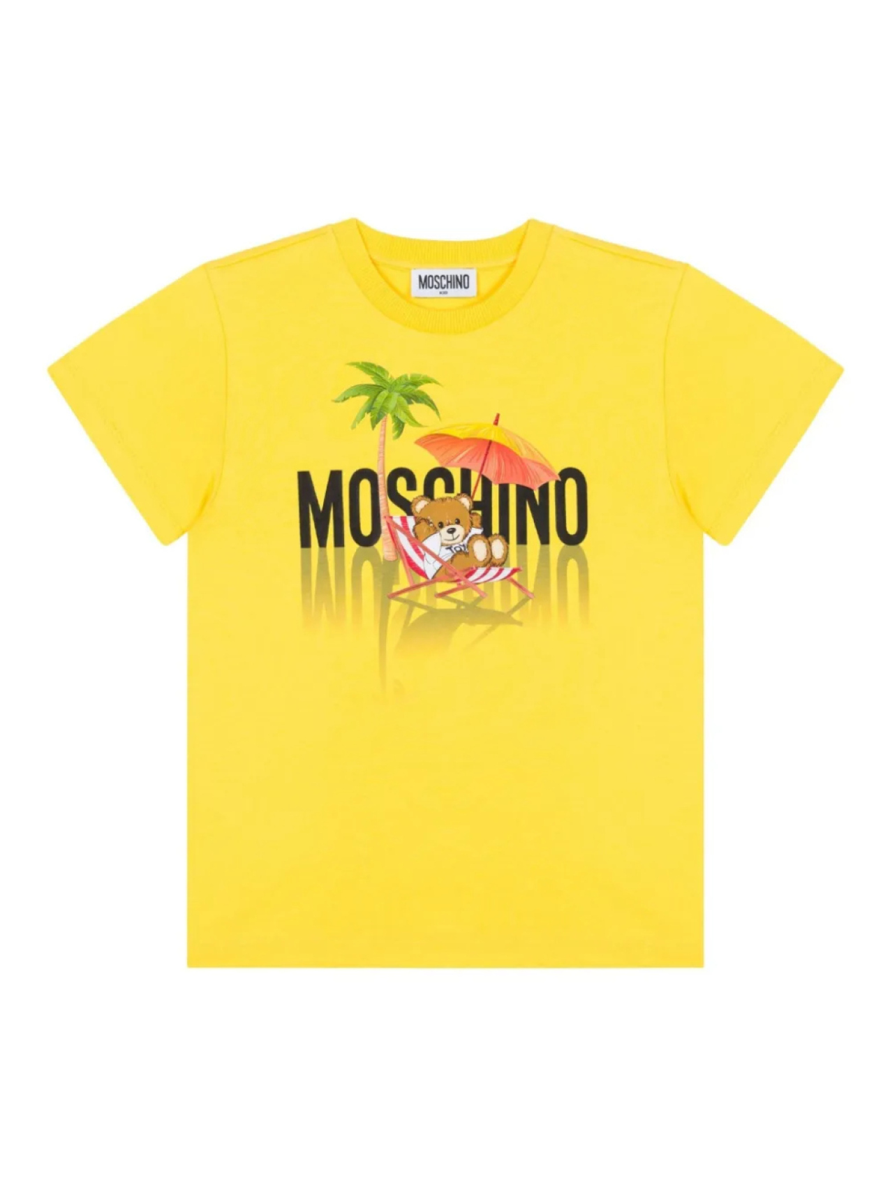 

Moschino Kids футболка с логотипом, желтый