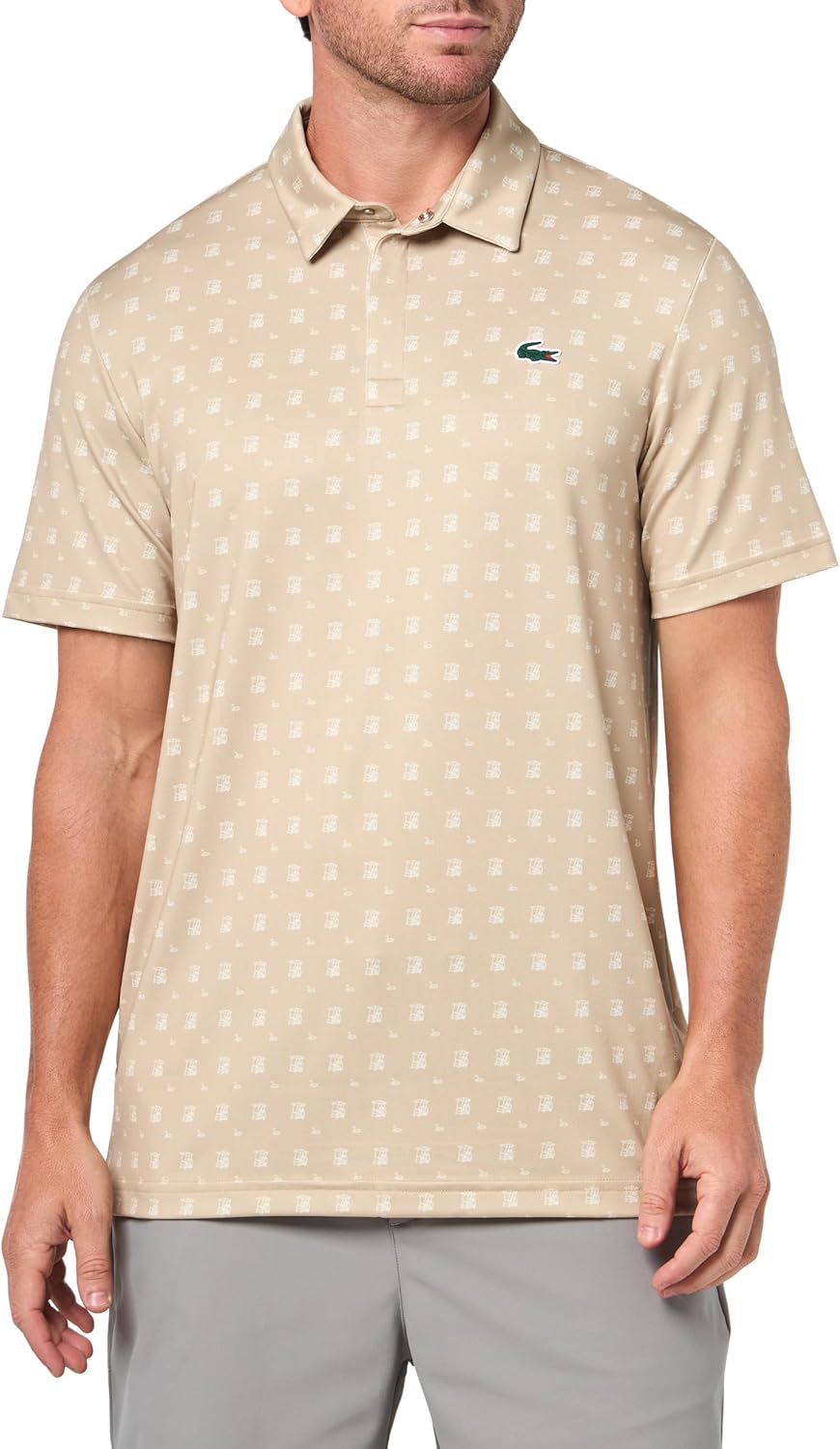 

Lacoste мужская поло для гольфа Regular Fit с защитой от ультрафиолета, Viennese & Flour