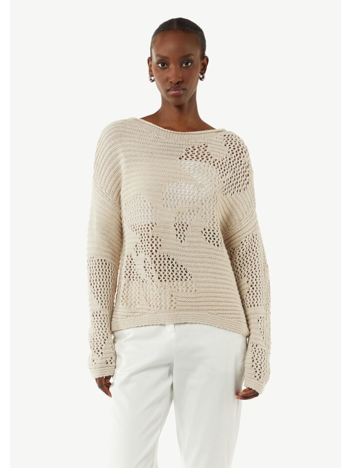 

Пуловер comma Strickpullover langarm, бежевый