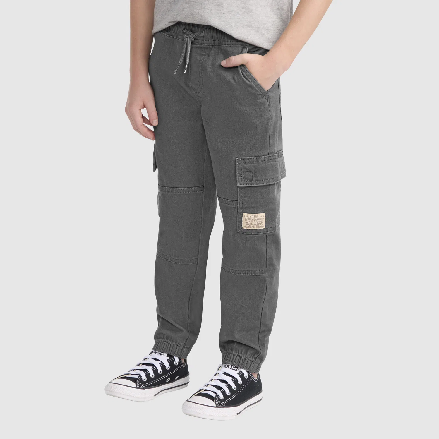 Удобные спортивные брюки-карго для мальчиков 4-7 лет Levi's, Grey — фото 2
