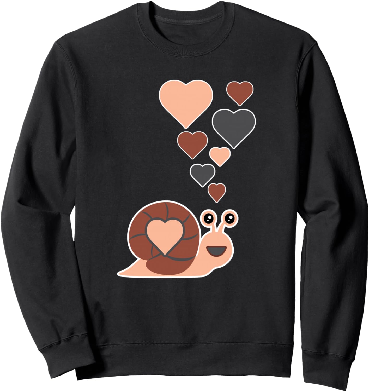 

Милая толстовка с изображением улитки в форме сердца Love Snails Apparel, черный