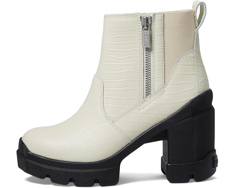 Ботильоны женские SOREL Caribou X Heel Chelsea на каблуке, белый — фото 4