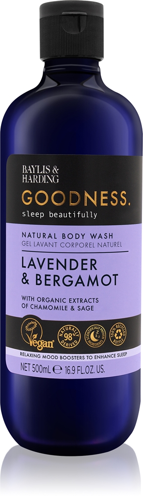 

Goodness sleep красивый расслабляющий гель для душа для лучшего сна Baylis & Harding, lavender & bergamot 500 мл