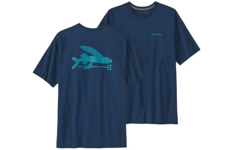 Футболка мужская с круглым вырезом, умеренно прямого кроя Patagonia, Tidepool Blue/TIBD