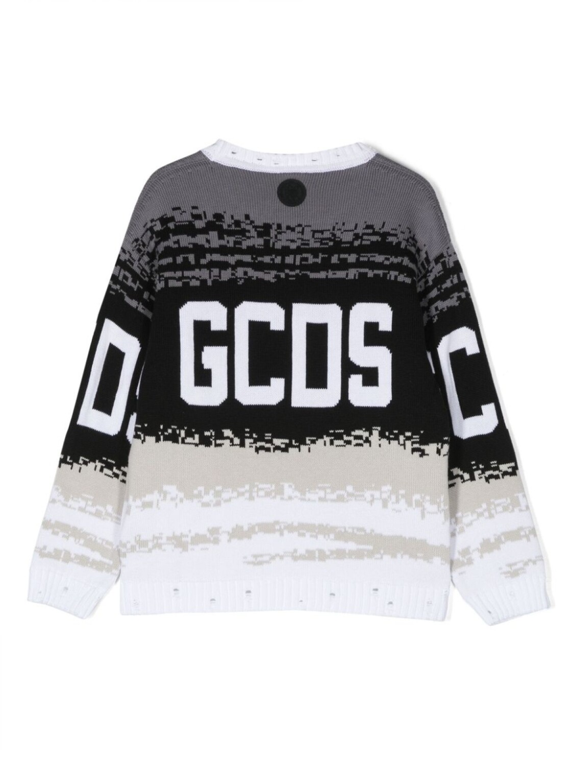 Gcds Kids толстовка вязки интарсия с логотипом, белый — фото 2