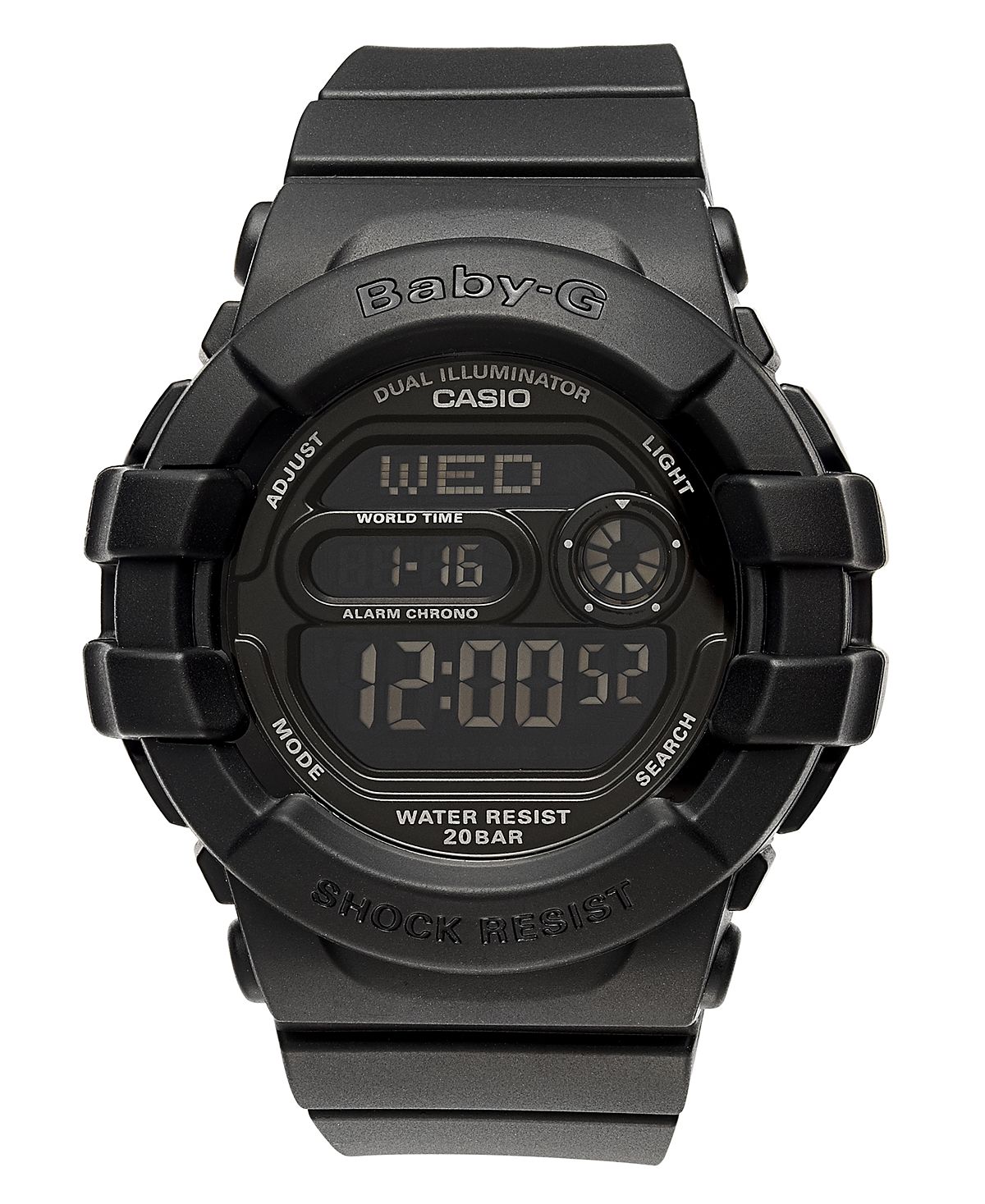 

Часы, женские цифровые, черный полимерный ремешок, 42x46 мм BGD140-1A G-Shock