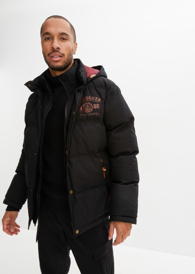 

Зимняя стеганая куртка John Baner Jeanswear, черный