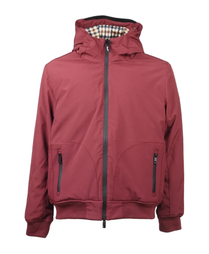 

Красная зимняя куртка с капюшоном для мужчин Aquascutum, красный