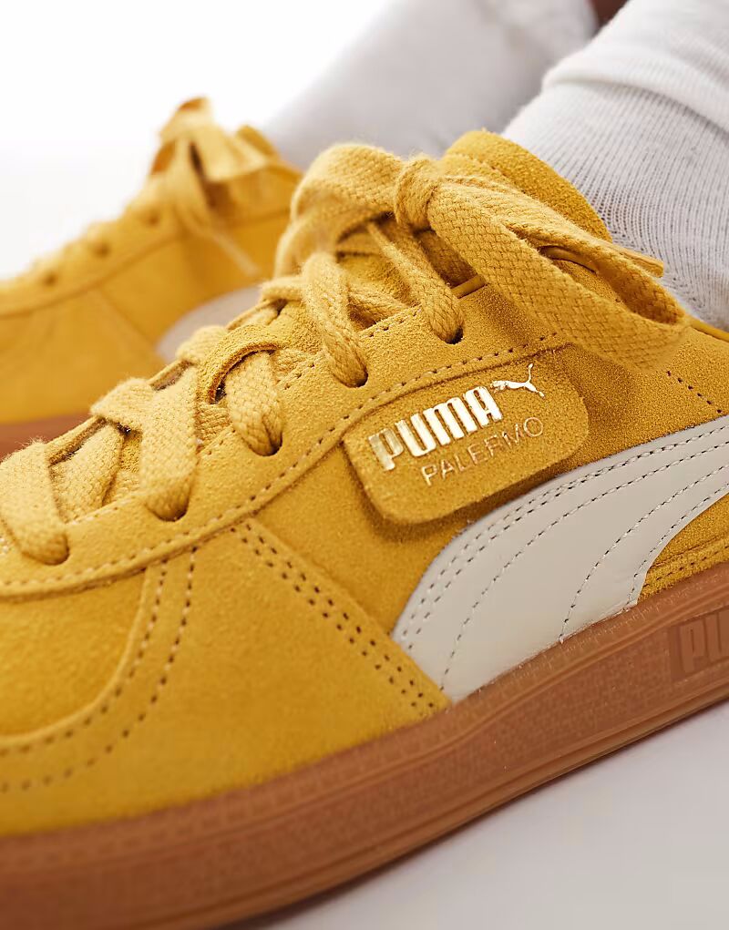 Кроссовки Puma Palermo желтого цвета — фото 3