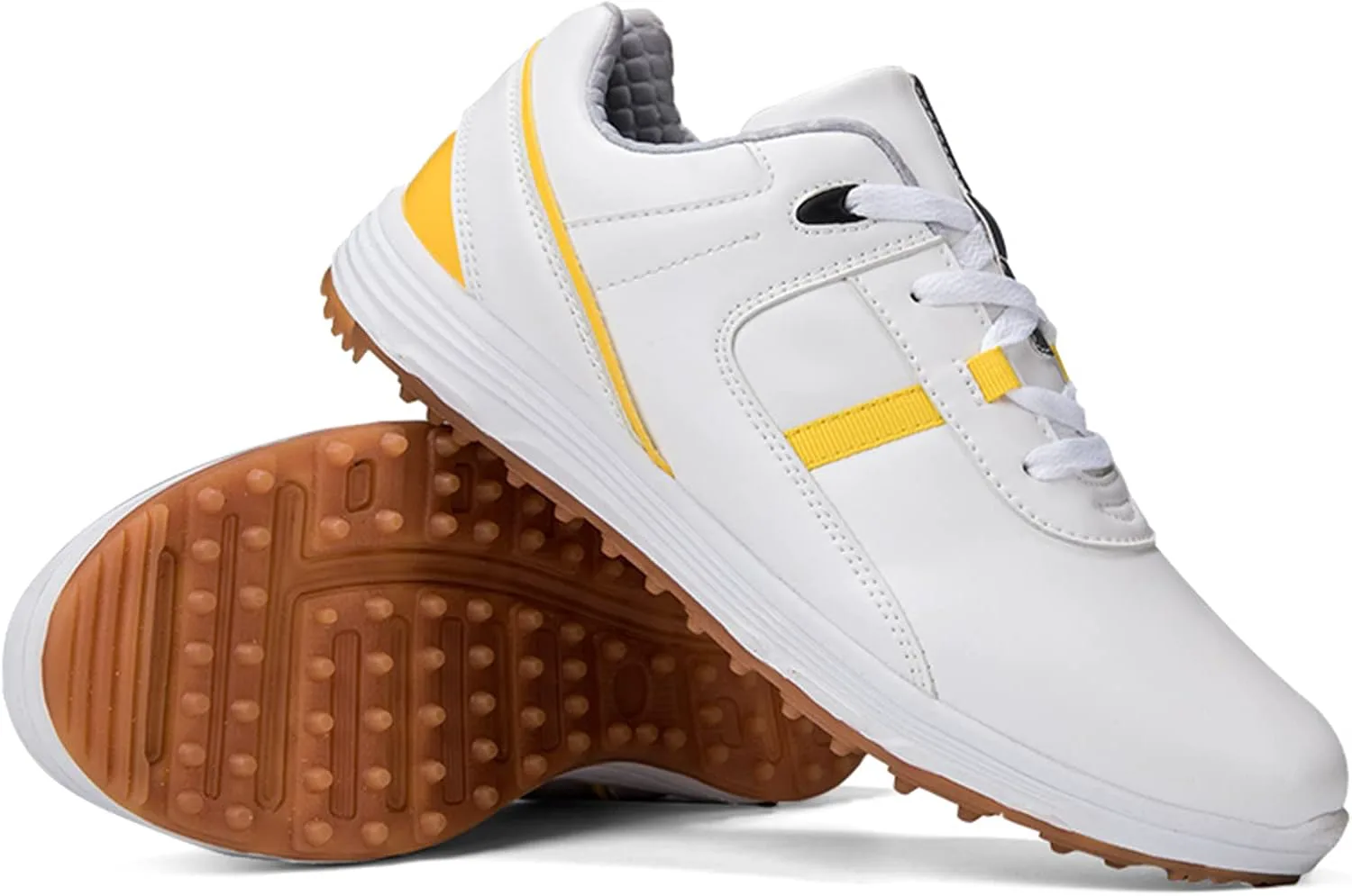 

Водонепроницаемые мужские гольф-туфли Cmadolrs, удобные дышащие кроссовки для гольфа, мужские кроссовки для тренировки в гольф, обувь для прогулок, желтый