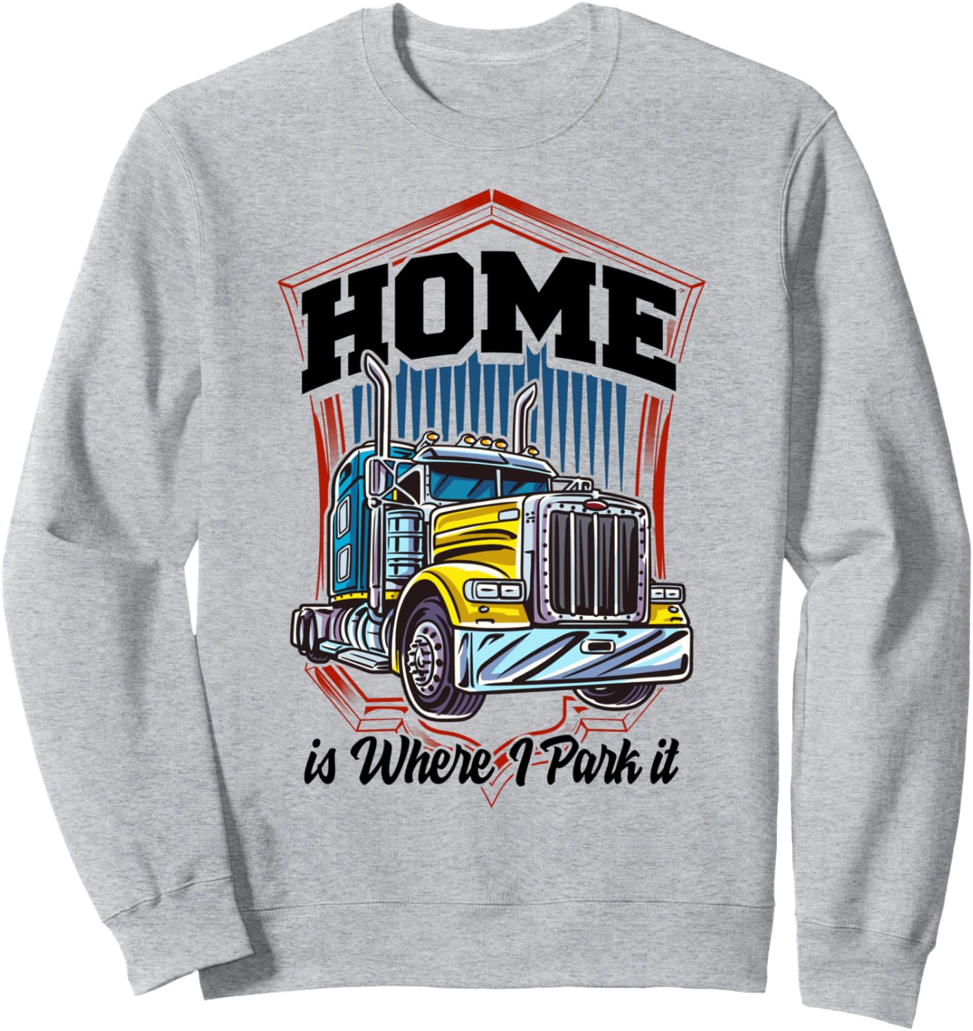 

Забавная толстовка с изображением Грузовика Four1Nine Truckers Official, серый