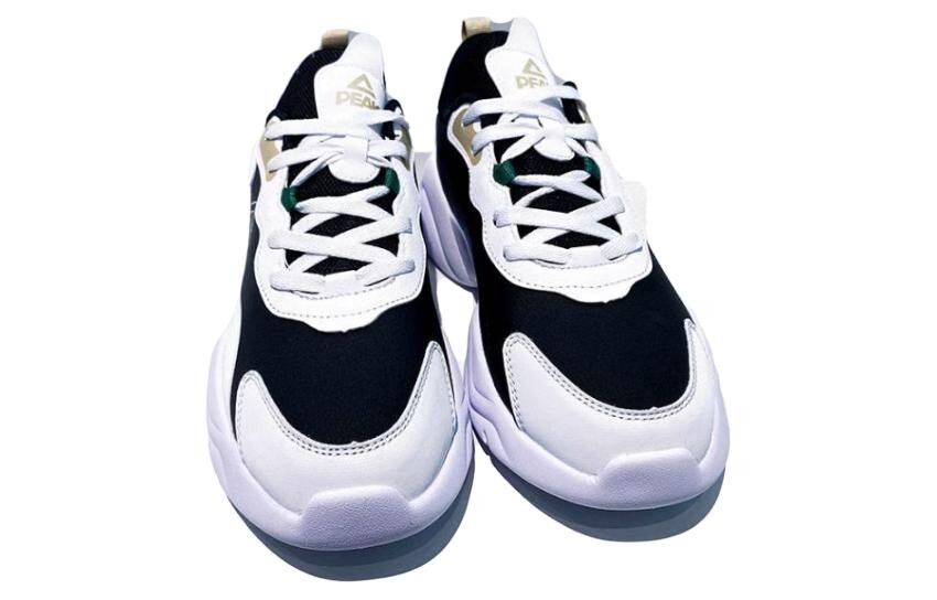 Кроссовки PEAK Lifestyle Shoes Men Low-top Black & White/Bean Sprouts Green — фото 2