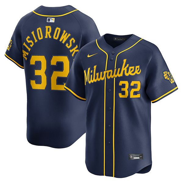 

Мужская футболка Jacob Misiorowski Milwaukee Brewers Alternate Limited Nike