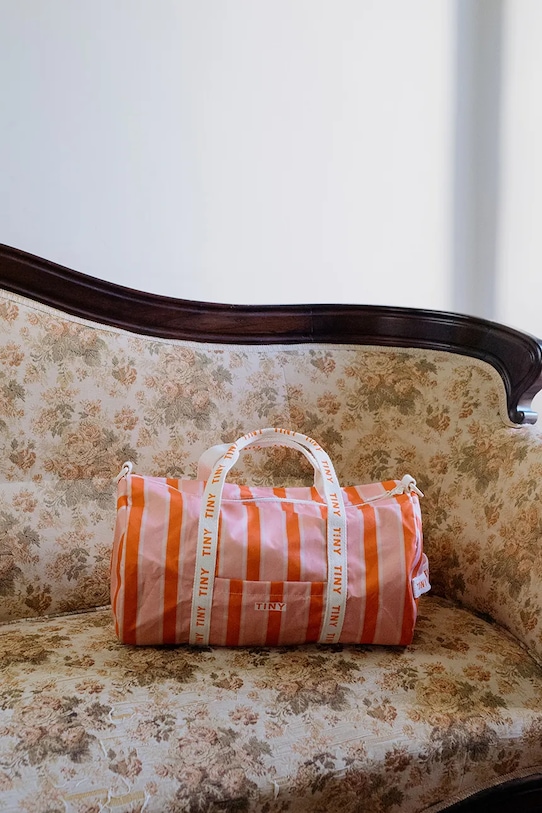

Детская сумка Retro Stripes Duffel Bag Tinycottons, розовый