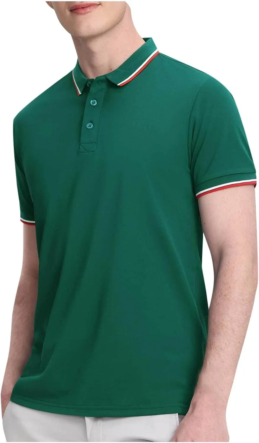 

Мужская поло с коротким рукавом и отложным воротником