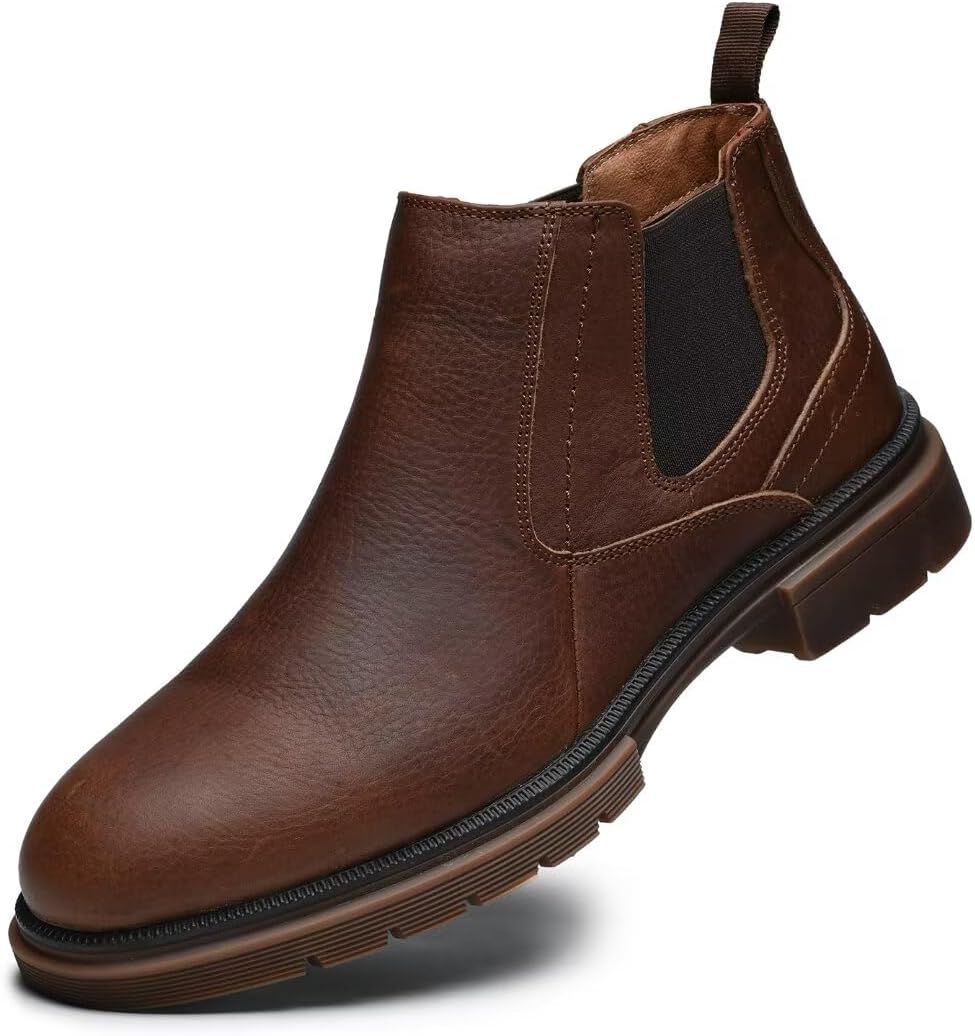 

Мужские ботинки-челси Arkbird Chelsea из натуральной кожи, оксфорды для повседневного и официального стиля, Brown-802