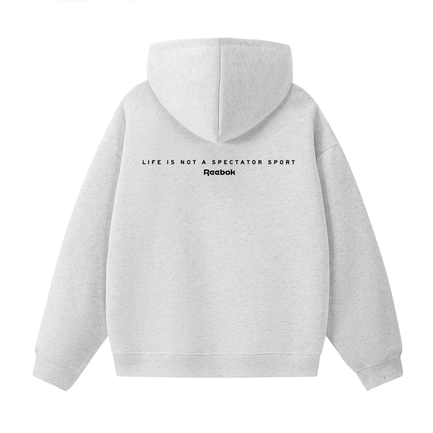 

Толстовка Unisex Hooded Moderate Regular Reebok, белый heather серый