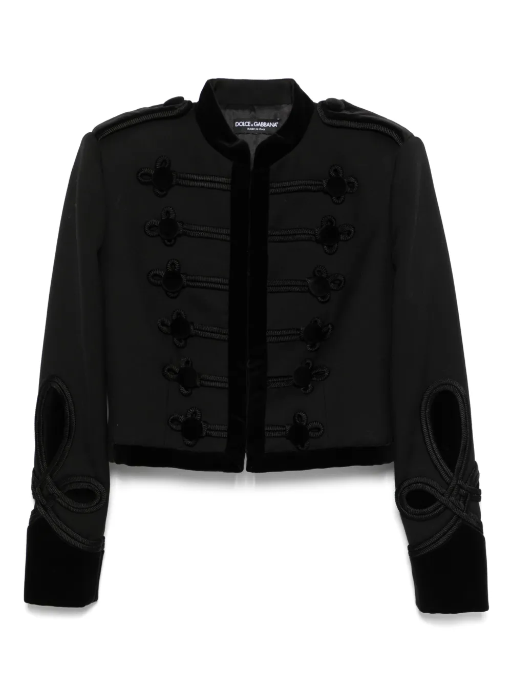 

Габардиновая куртка с эполетами DOLCE & GABBANA, черный