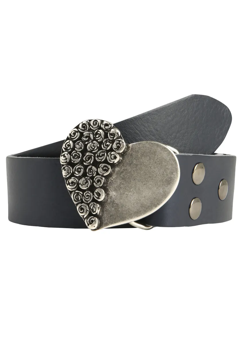 

Кожаный ремень LIFEBURG by showroom 019° со сменной застежкой "Rose Heart Half" Rettungsring By Showroom 019°, синий