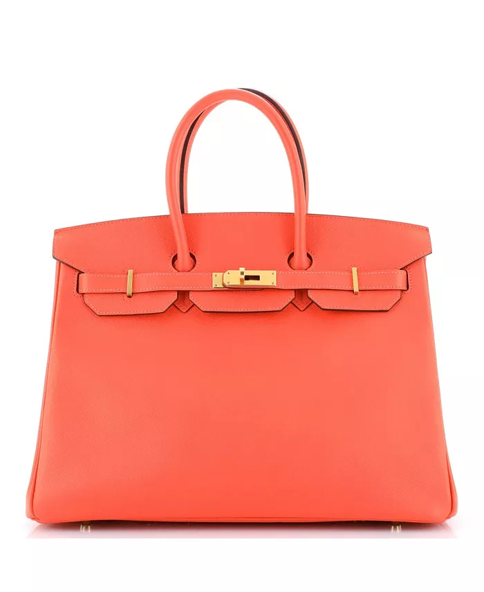 

Сумка Birkin 35 красная Epsom с золотой фурнитурой Pre-Owned HERMÉS, красный
