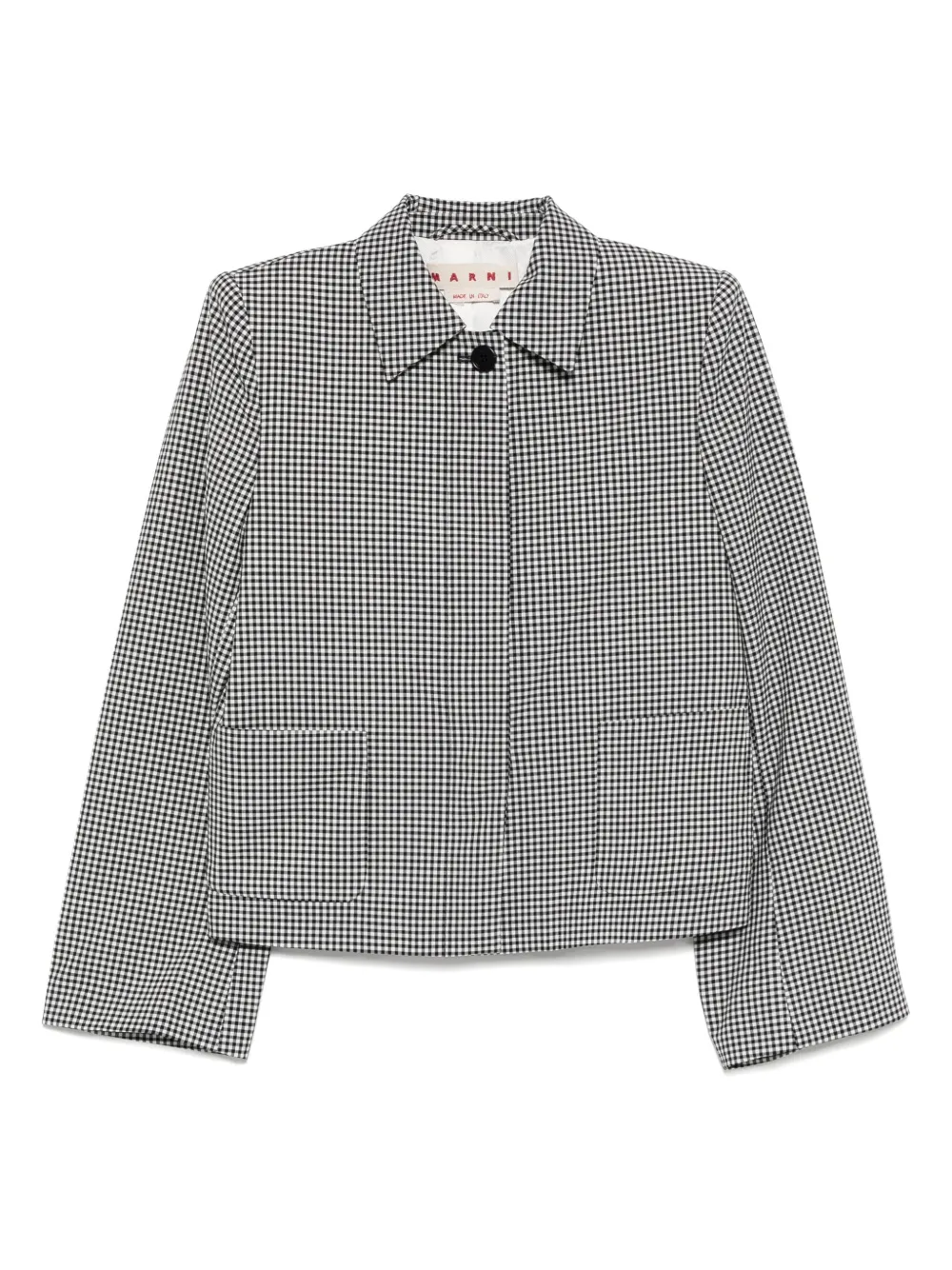 

Куртка в клетку гингем Marni, черный