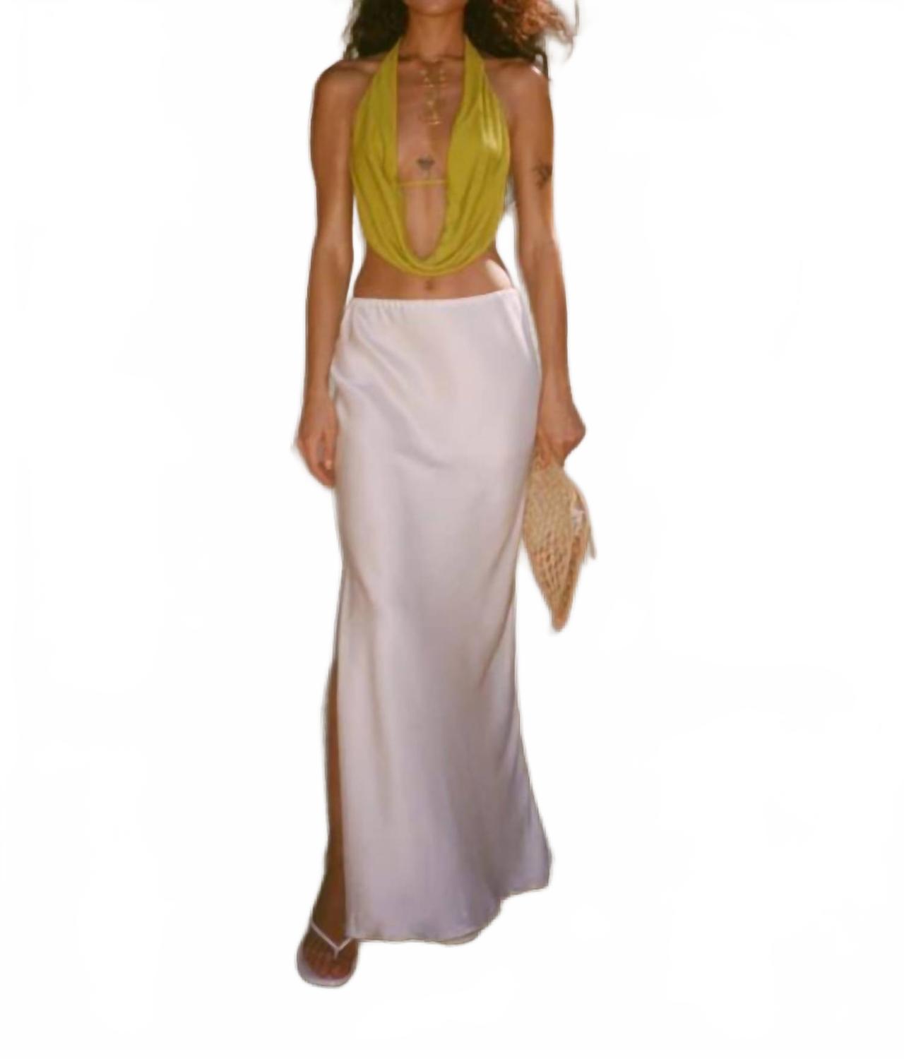 

INDAH Длинная юбка Leenah цвета опал