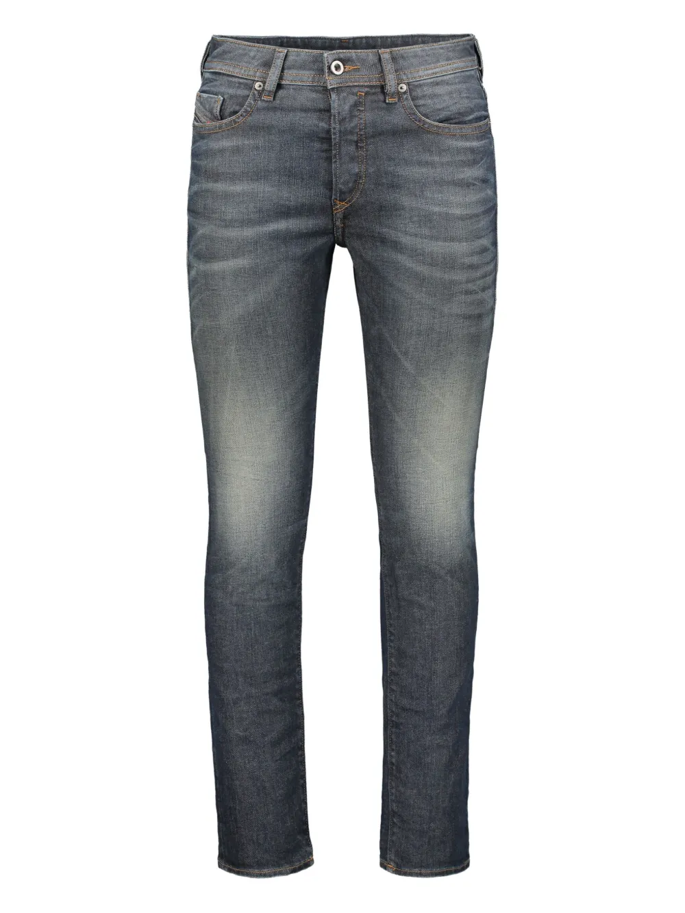 

Джинсы с завышенной талией и эффектом стирки Diesel, синий