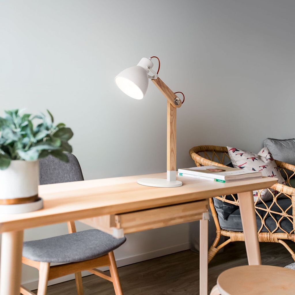 

Настольная лампа Fabas Luce Sveva E27 1x60W, коричневый