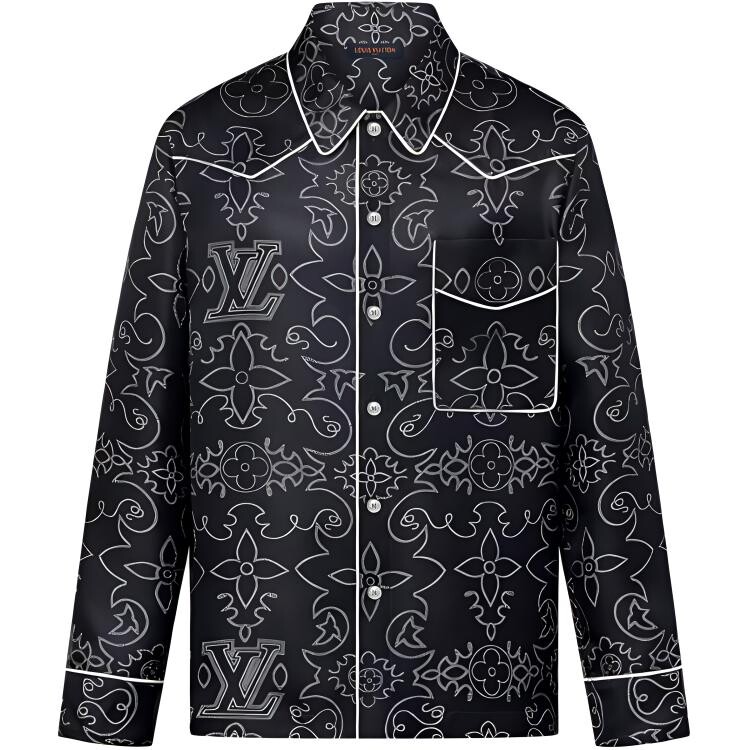 

Рубашка мужская черная Louis Vuitton, черный